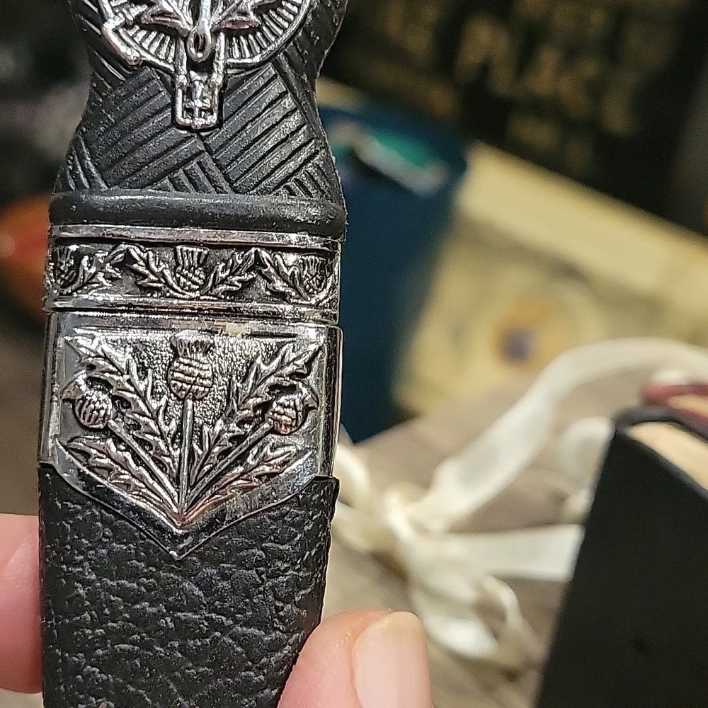 Black and Silver(Stainless) Scottish Dress Knife/ Athame